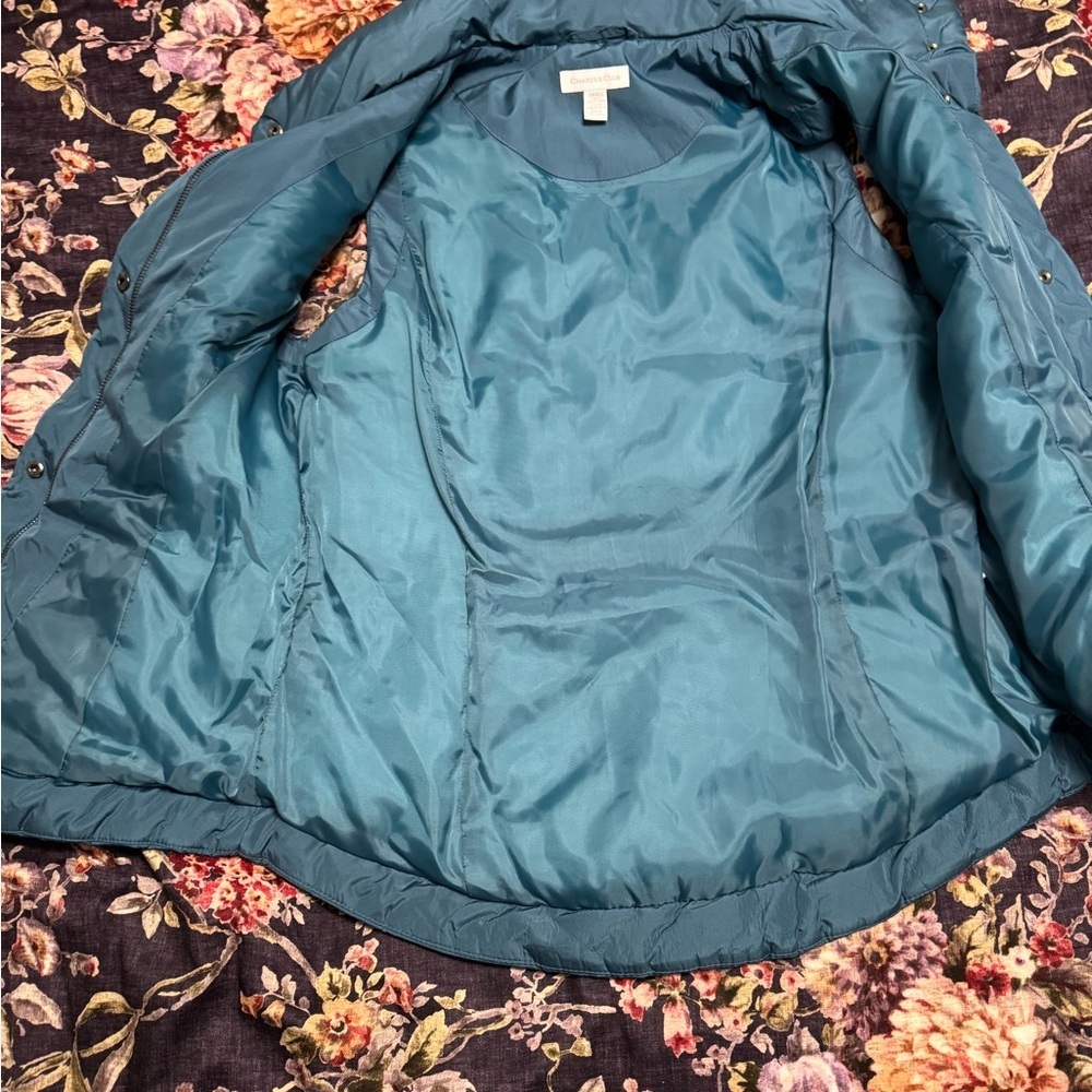 Charter Club Women's Teal Puffer Vest - Picture 6 of 10